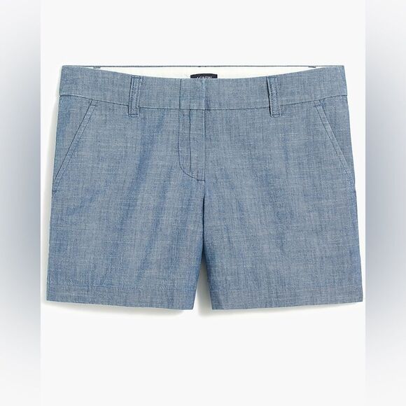 J.crew 5" classic chambray‎ short in Med Echo Blue Wash size 12 NWT in packaging - Picture 5 of 9